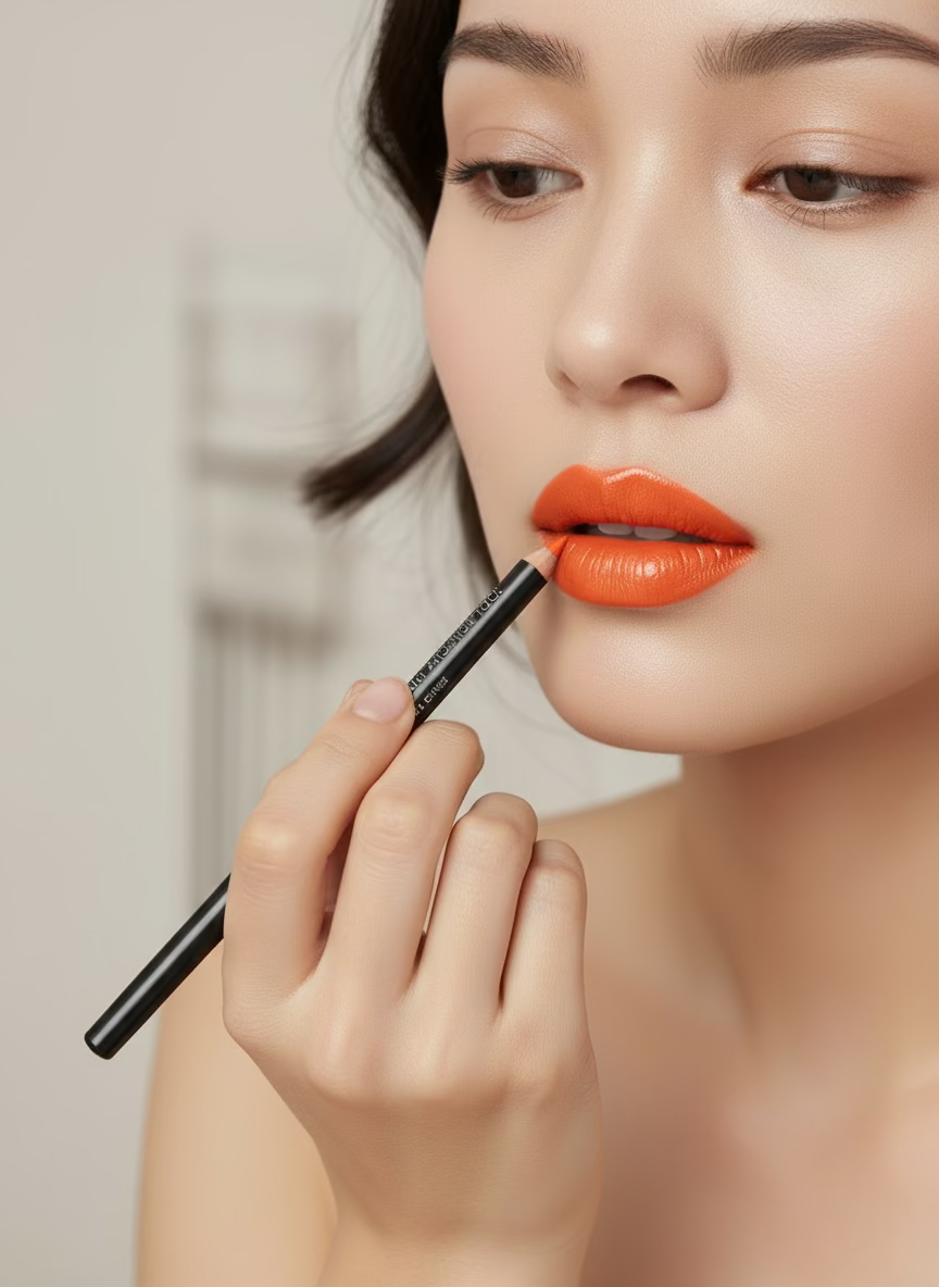 WATERPROOF RETRACTABLE LIP PENCIL - TANGERINE 208